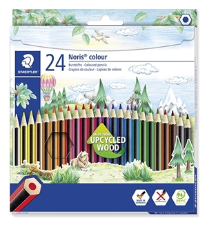 Staedtler Ołówek Kolorowy Noris Upcycled Wood zestaw (24)